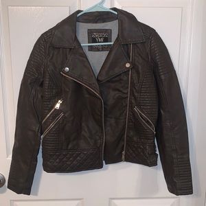 Brown leather jacket